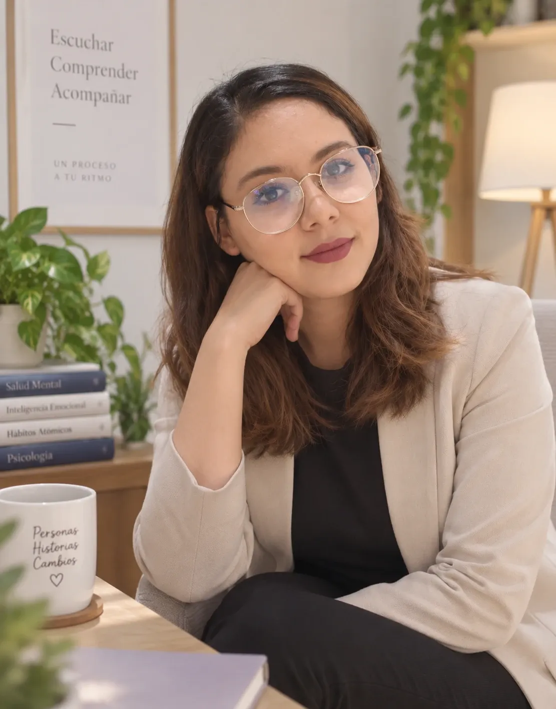 Erika Hernández, psicóloga, sonriendo